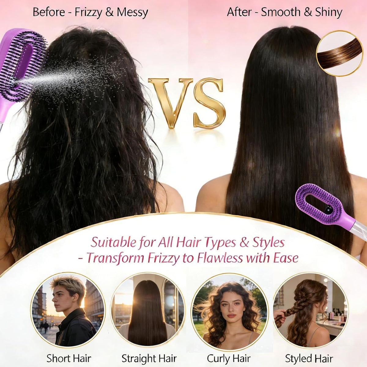 2 in 1 Hair Brush ✨
