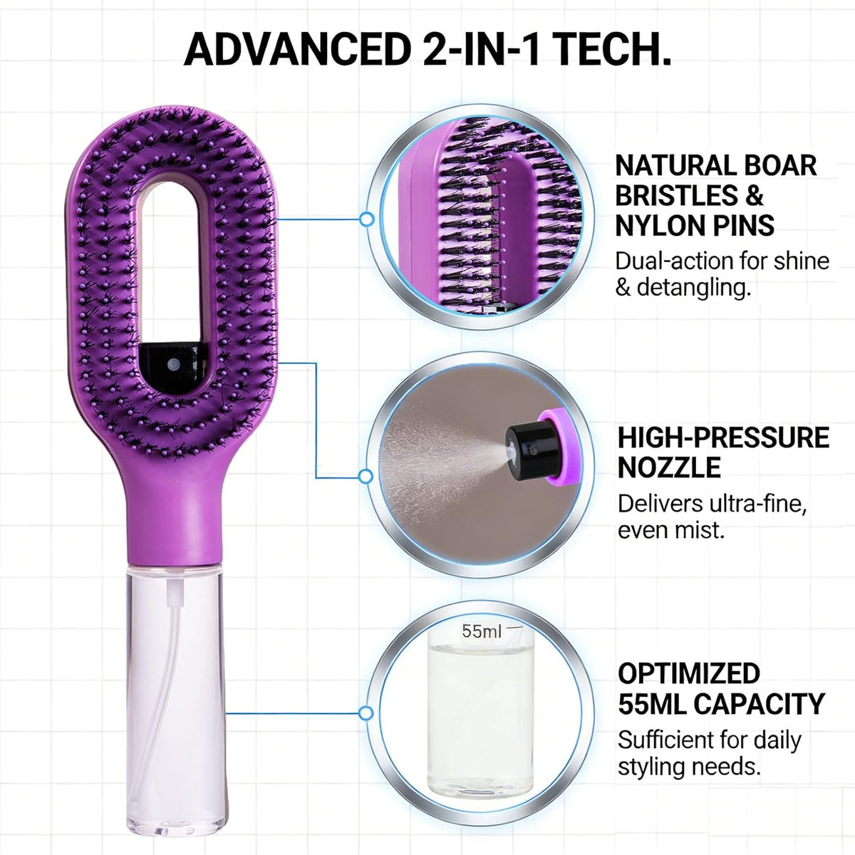 2 in 1 Hair Brush ✨