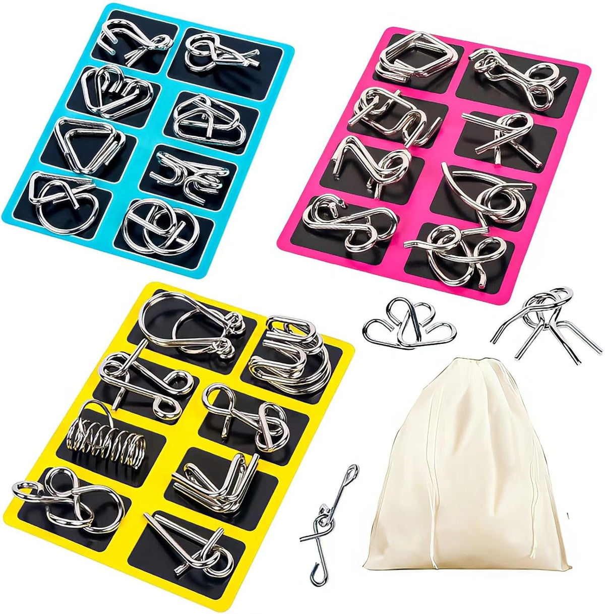 Metal Wire Puzzle Set
