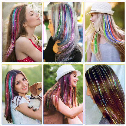Glitter Hair Tinsel Extensions