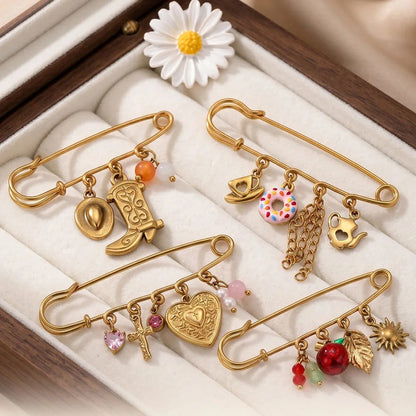Charmed safety pins